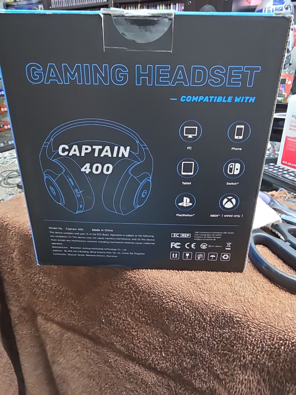 Captain 400 Black Black And Red Gaming Headset
