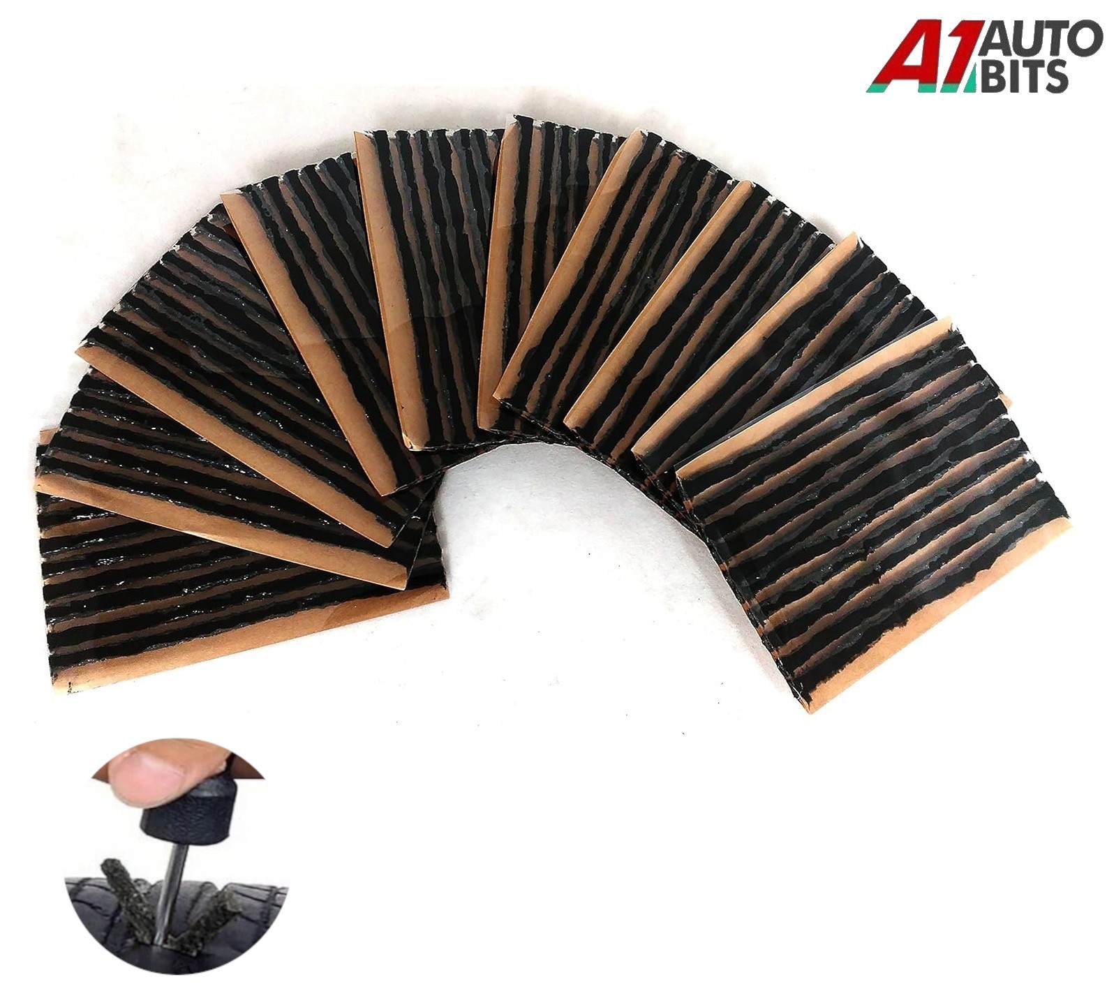 100 x Tubeless Tire Tyre Puncture Repair Kit 4" Strips Plug Car Van Truck Bike