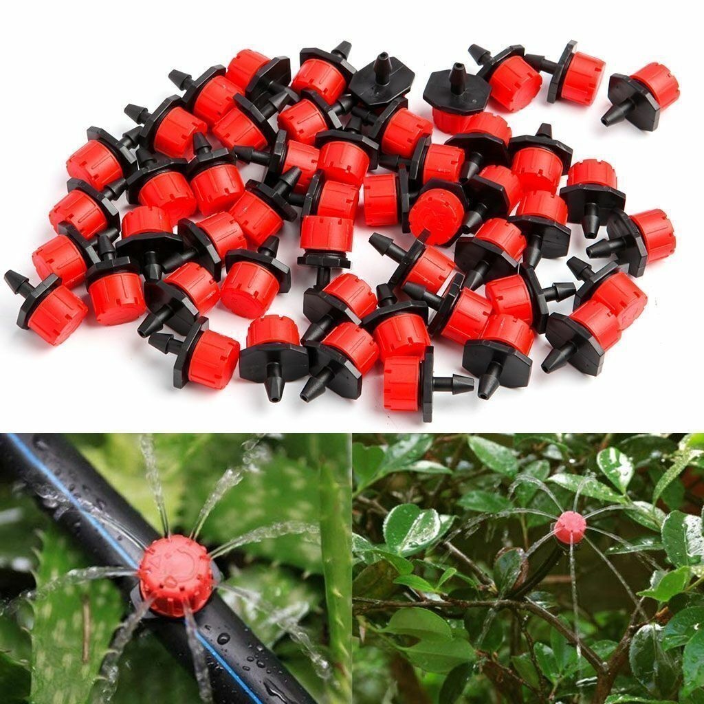 LOT Adjustable Emitter Dripper Micro Drip Irrigation Sprinkler Watering System