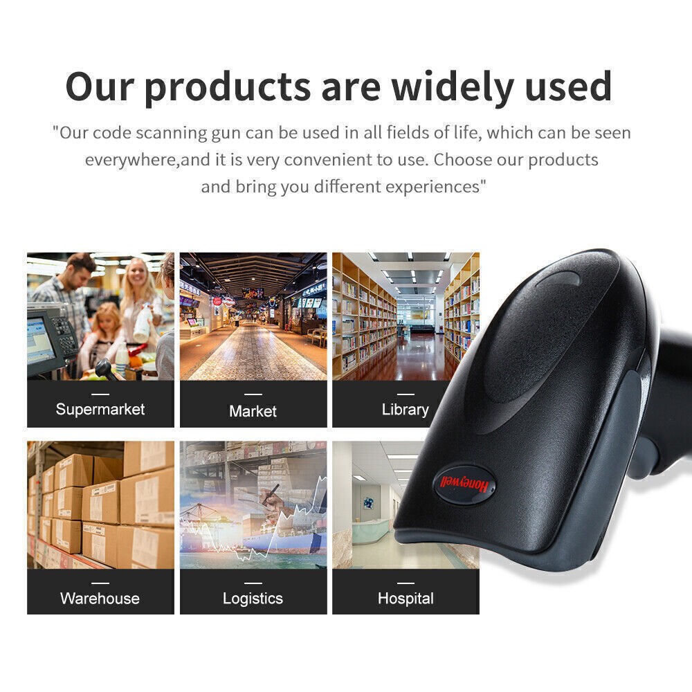 Honeywell Hyperion 1300G-2USB Handheld 1D Barcode Scanner Reader w/ USB Cable