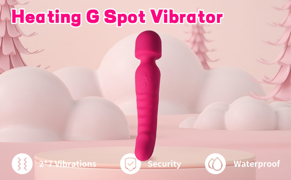 G Spot Vibrator Wand Heating Function Sex Wand Massager for Clitoris Vagina