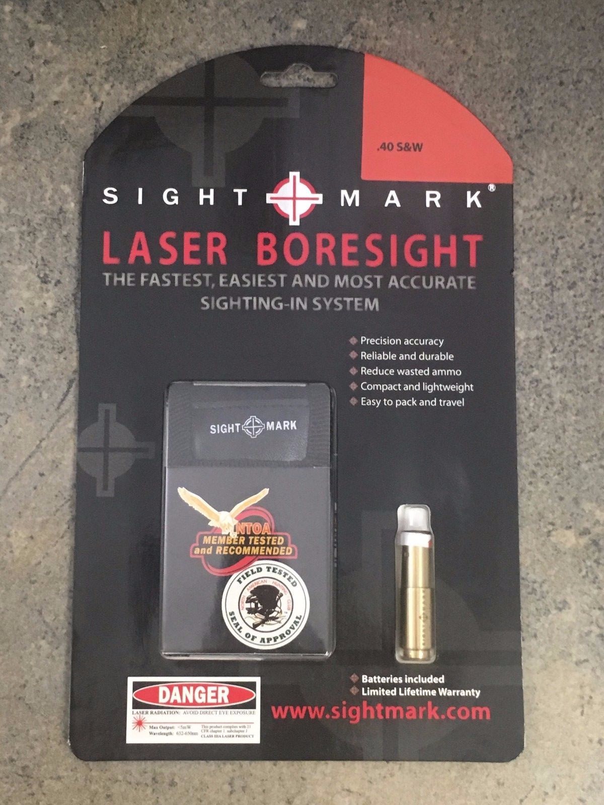 Sightmark Boresight for .40 S&W Carrying Case Red Laser Dot  SM39016