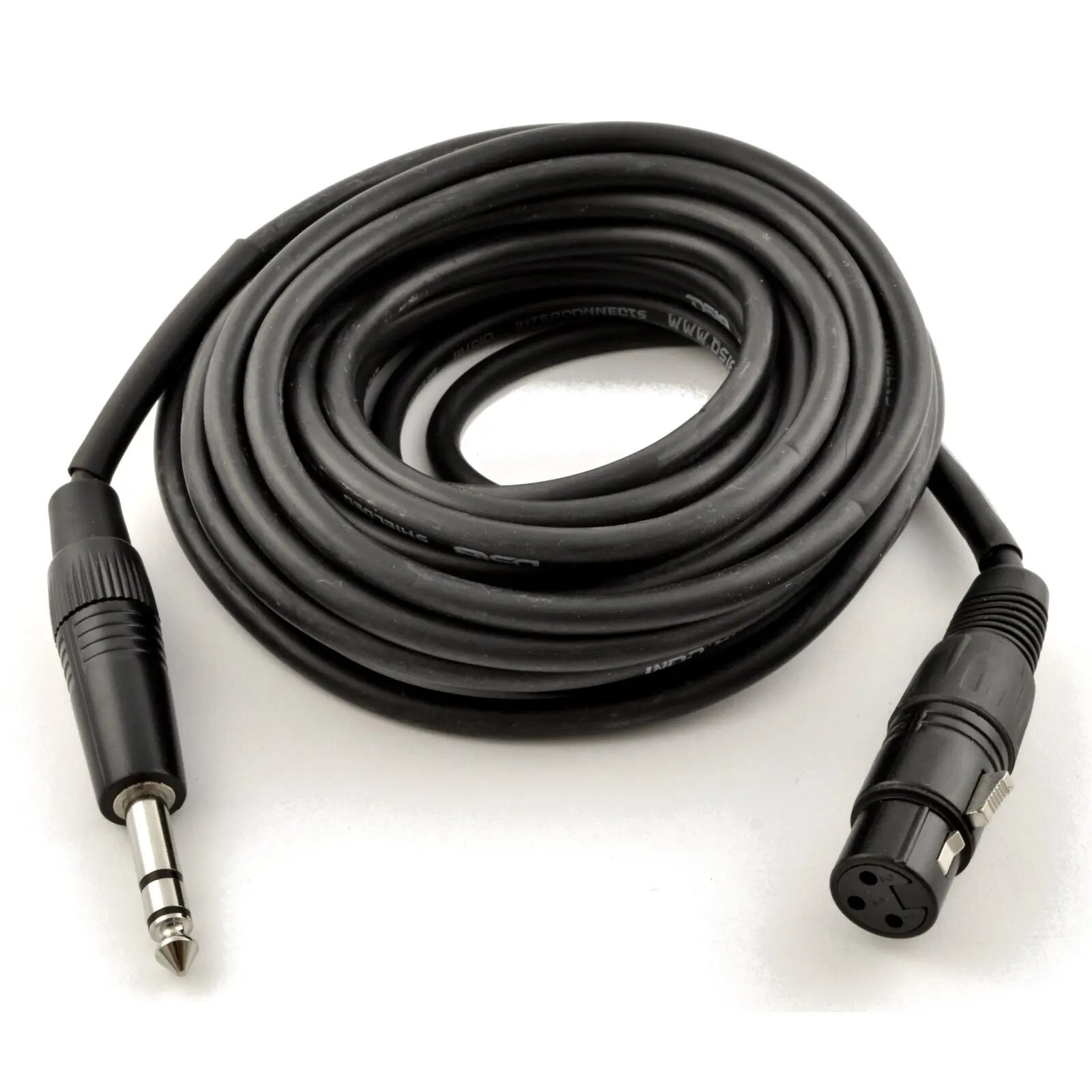 ProBalanced Interconnect REANXLR3 Female to 1/4" TRS 24AWG Microphone Cable 25ft