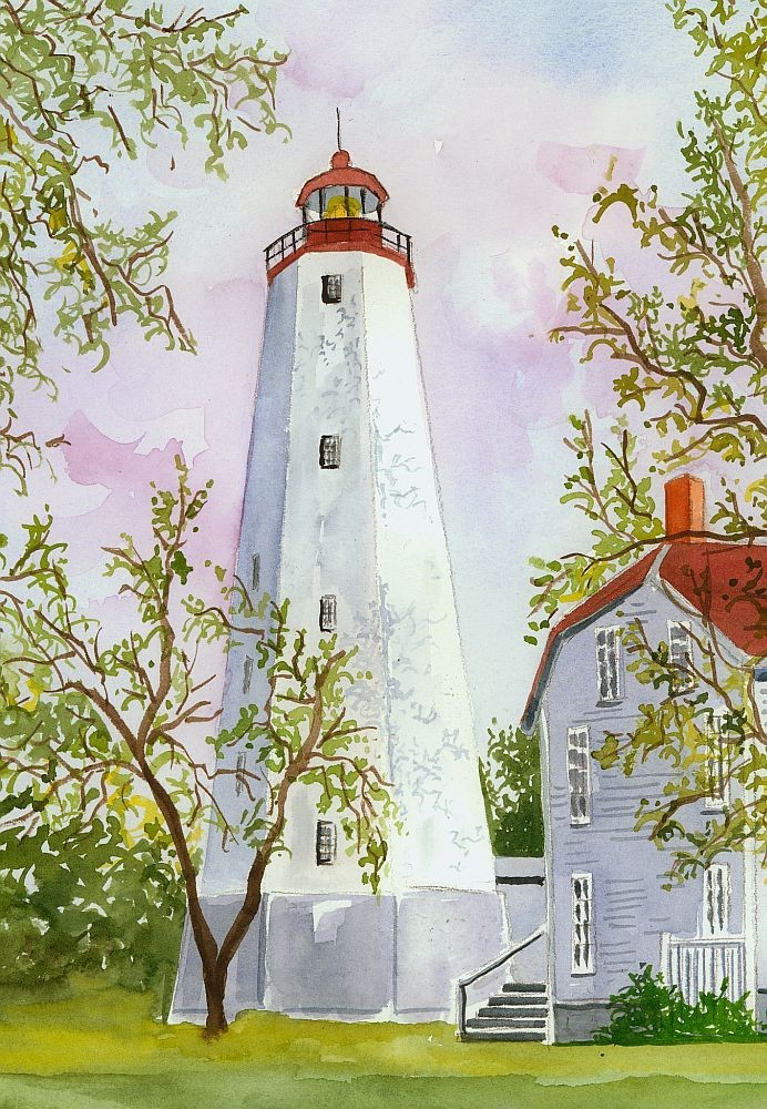Sandy Hook Lighthouse New Jersey Notecards