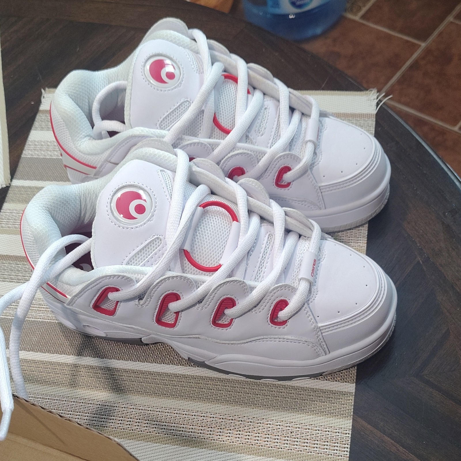Osiris D3 OG Skateboarding Shoes White/Red/Grey US Size 7.5 Medium