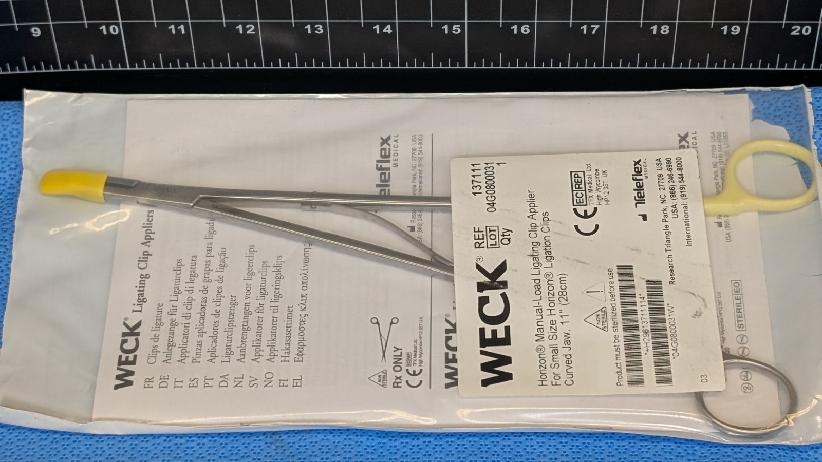 Weck 137111 Small Horizon Manual Load Ligating Clip Applier Ligation Teleflex