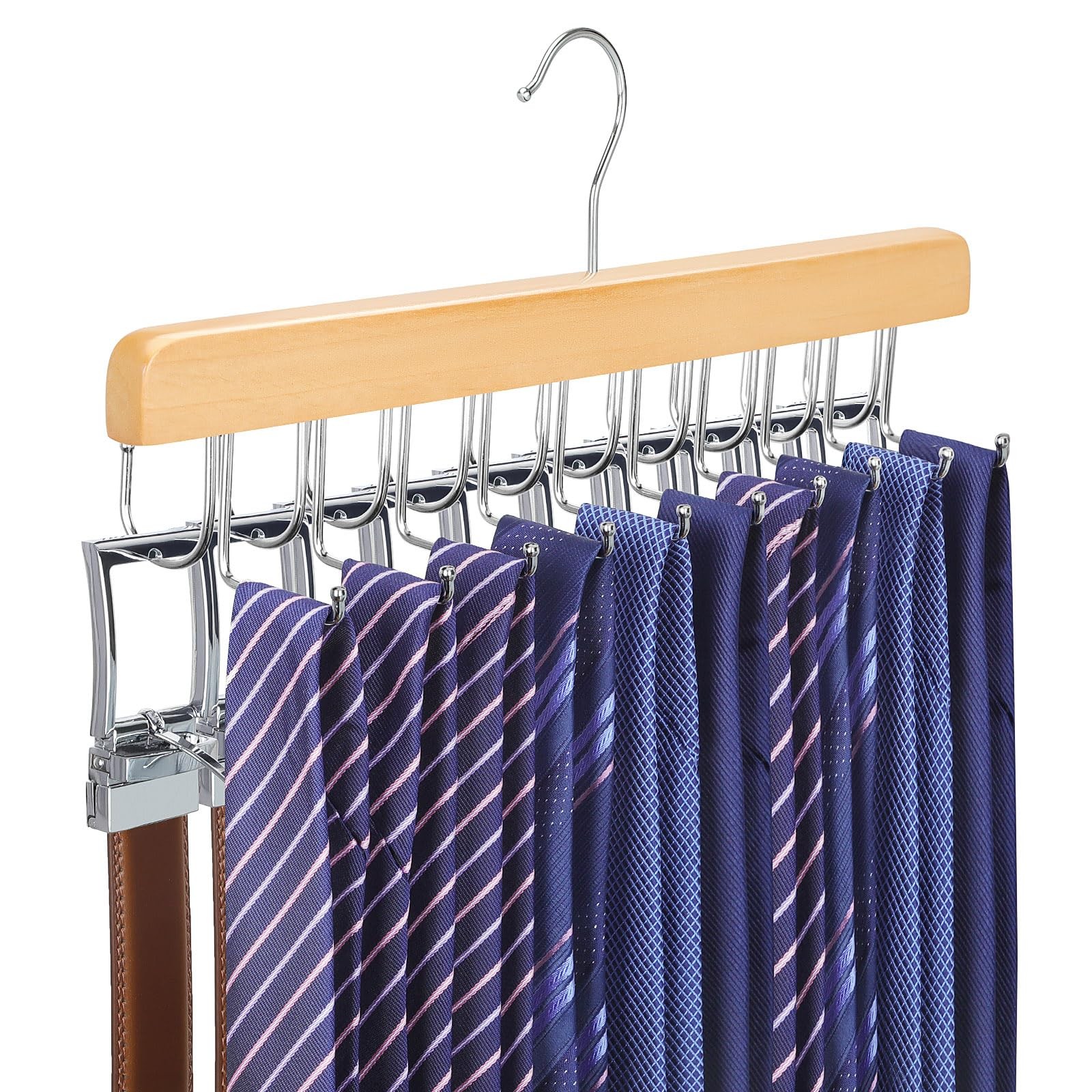 TOPIA HANGER 2 in 1 Belt Tie 5.9 inches (W) x 14.56 (H), Natural