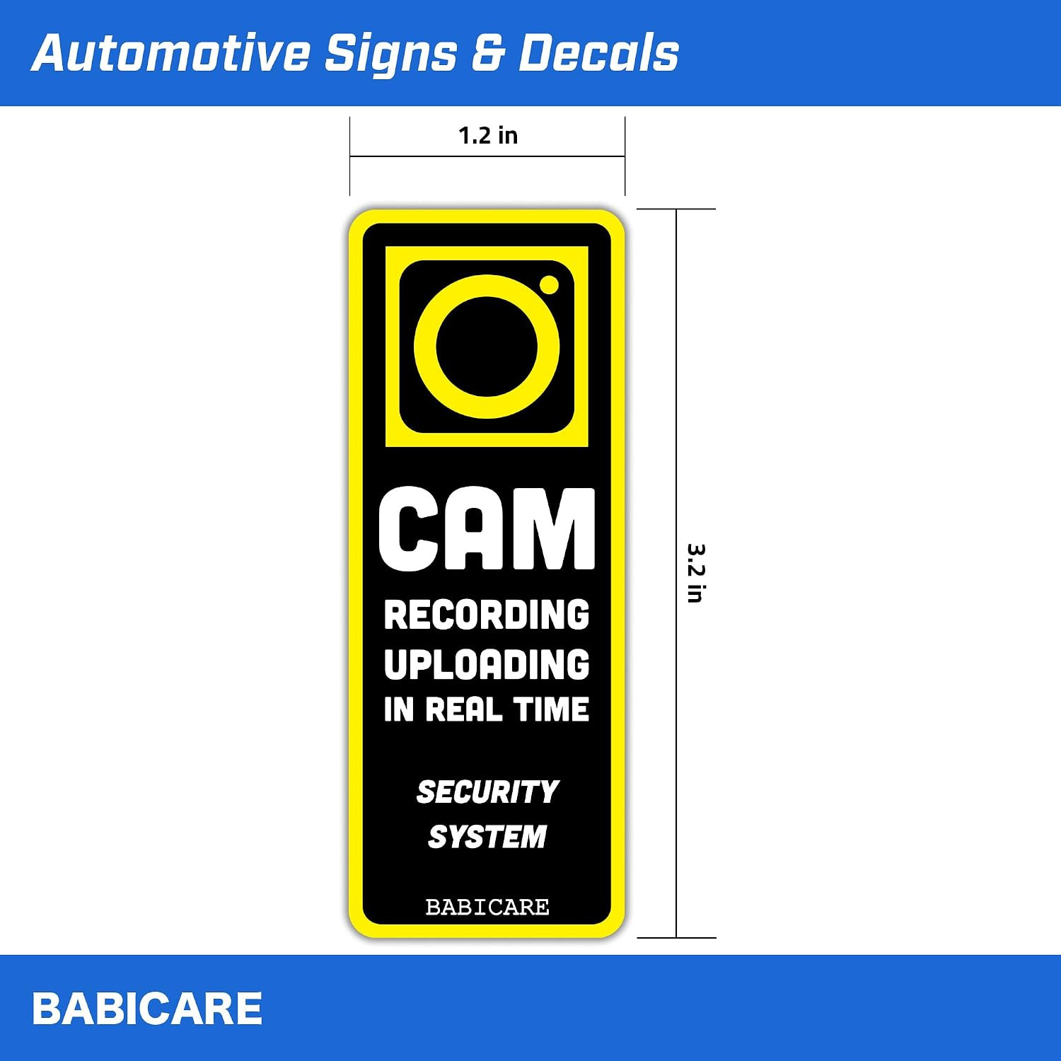 Camera Recording Stickers/Anti-UV/Waterproof/Suitable for Smooth Surfaces (2 Pac
