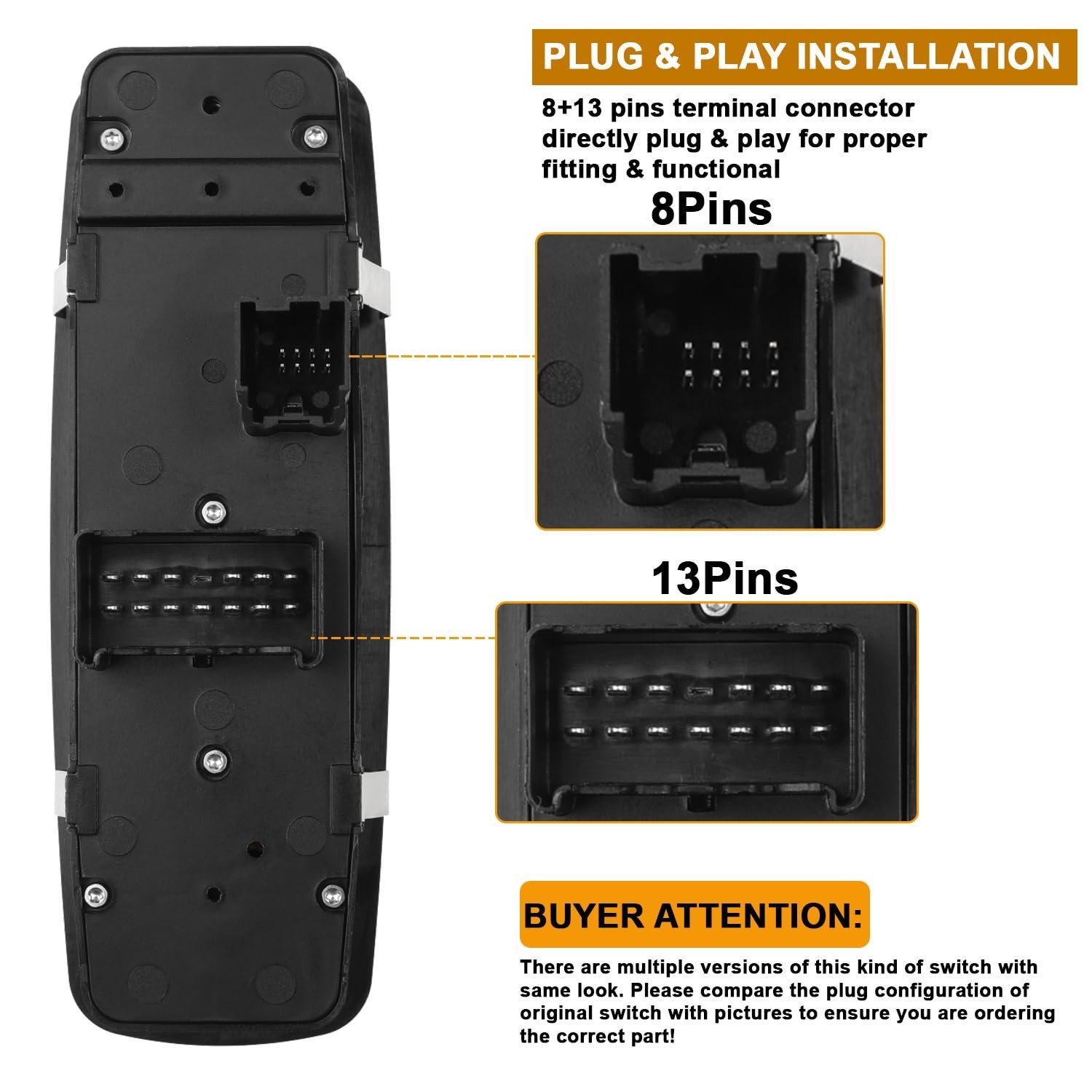 Left Driver Side Master Power Window Control Switch for Dodge Journey 2011 20...