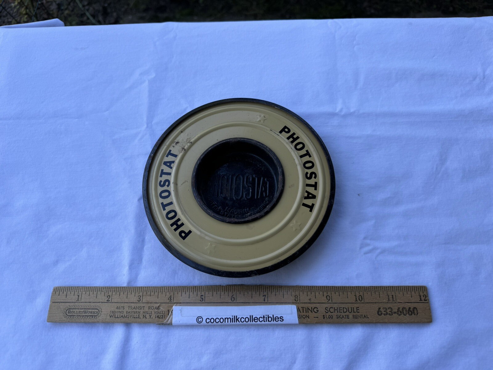 Vintage Metal Ashtray Photostat Commercial Camera Co Rochester NY Photocopier Co
