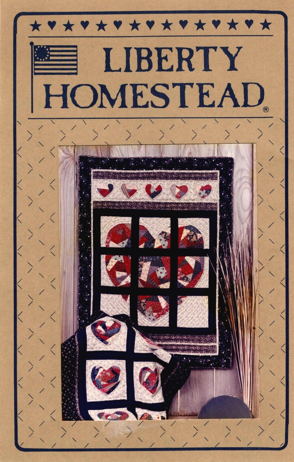 Crazy Quilt Heart Quilt Pattern Liberty Homestead LH34