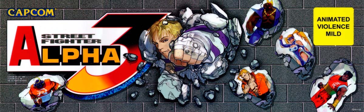 Street Fighter Alpha 3 Arcade Marquee 26"x8"