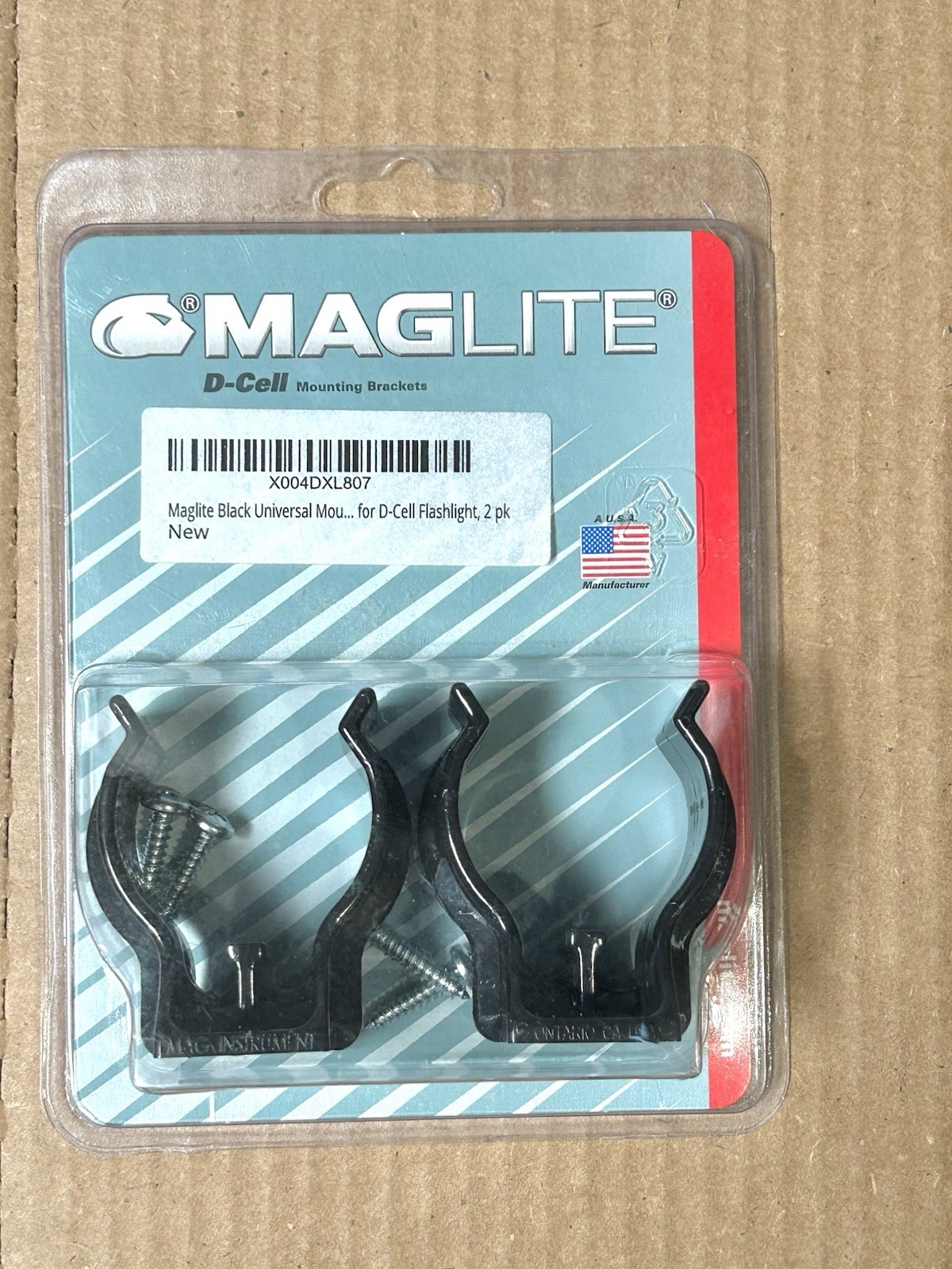 Maglite Asxd026 D-Cell Flashlight Universal Mounting Brackets (New/Other)