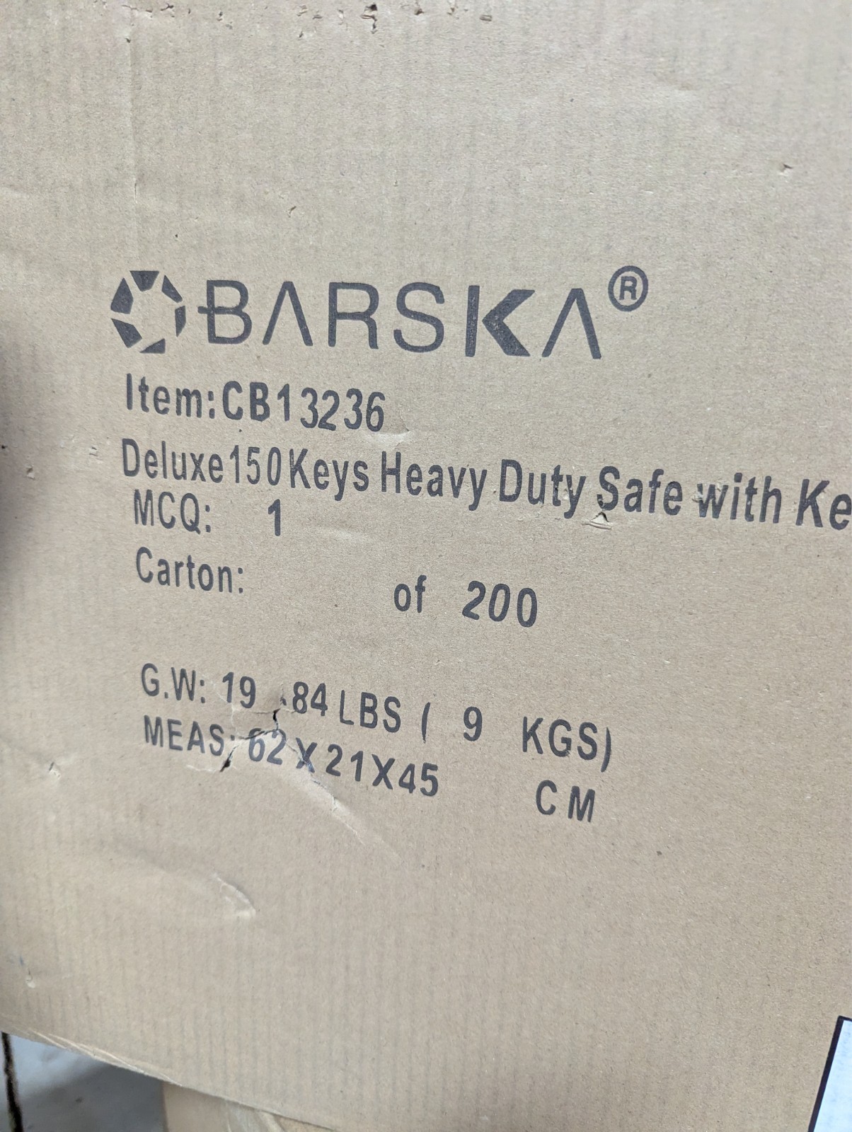 new Barska 150 Keys Adjustable Key Lock Box Grey