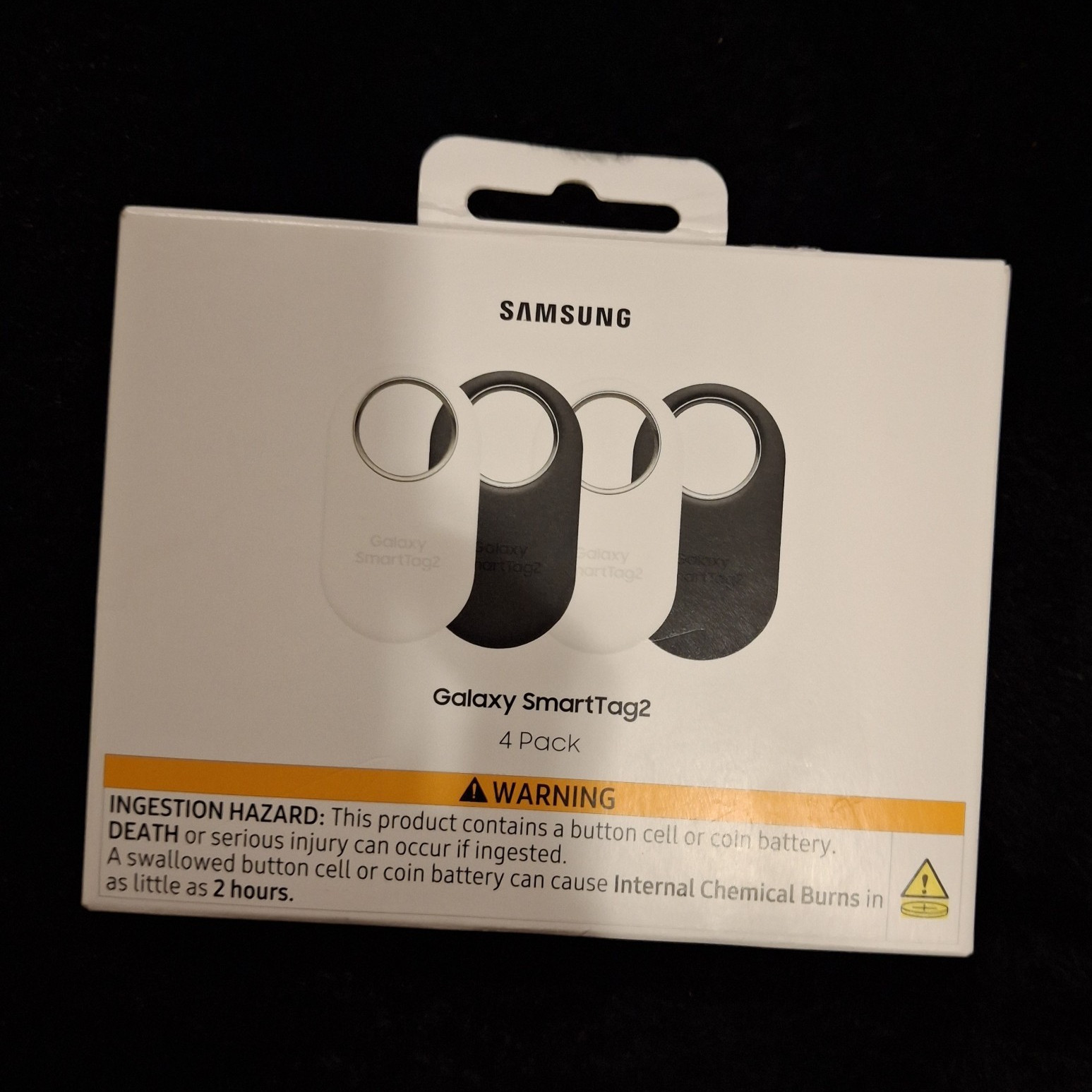 Samsung Galaxy SmartTag2 Item Tracker 4 Pack White/Black MPN EI-T5600KWEGUS