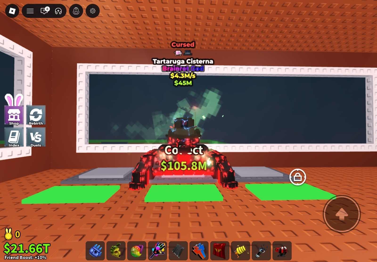 Tartaruga Cisterna Cursed Brainrot God $4.3M/s Game Item Asset Virtual Collecti…