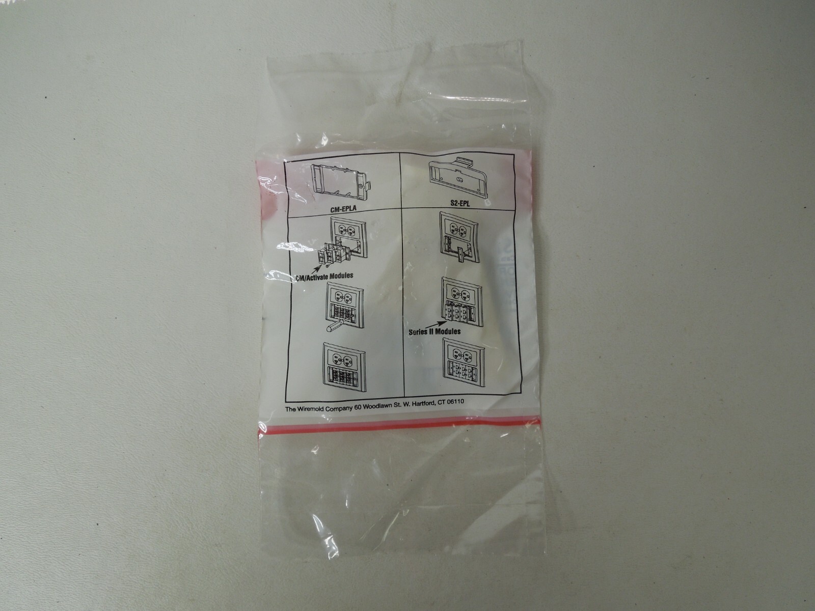Wiremold S2-EPL Ortronics series II End Plate with Label Window Ivory - NEW