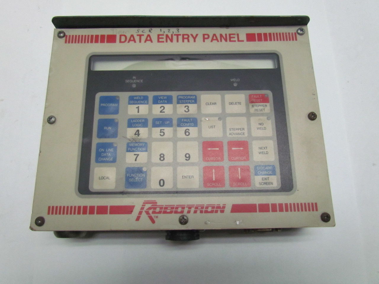 Robotron 503-4-0328-02 Rev 3 Data Entry Panel No Key