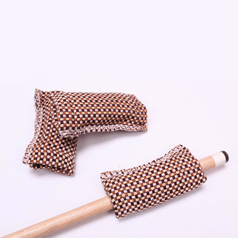 3Pcs Durable Pool Table Brush Set Bamboo Handle Felt Cleaner with Cloth
