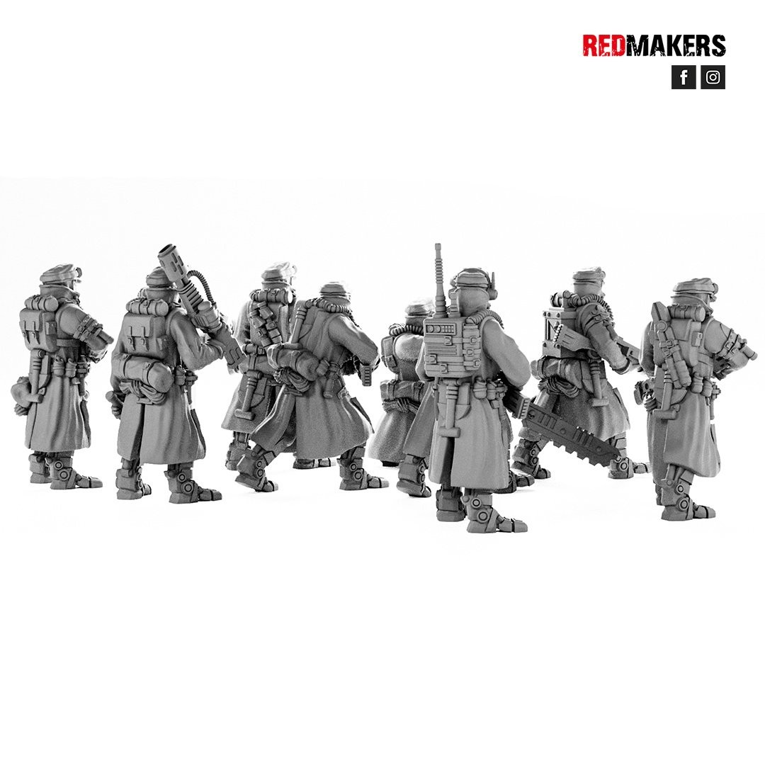 DEATH DIVISION ENGINEERS PLASMA GUN SET (8U)