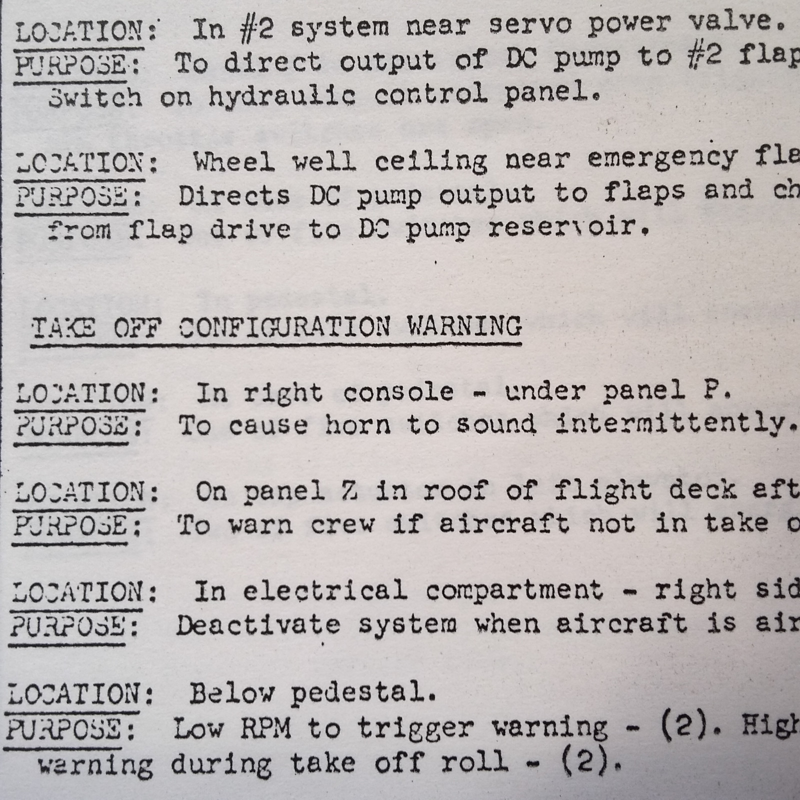 BAC One-Eleven 1-11 Component Locator Booklet Manual