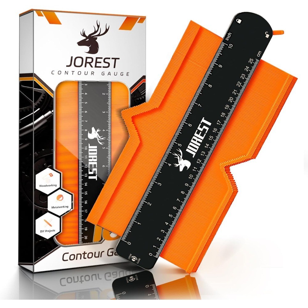 Contour Gauge with Lock (10 Inch), Gift Ideas for Men Dad Carpenter Handyman,