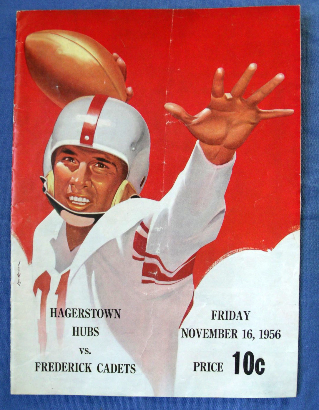11/16/56 Frederick Md High School vs Hagerstown Football Program, Roster, Ads