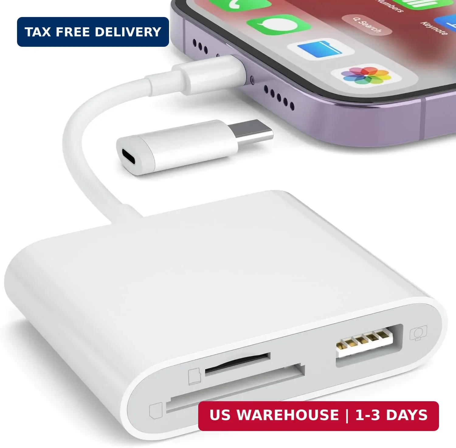 SZHAIYIJIN SD Card Reader for iPhone, Memory Card Reader with USB Camera Adapter