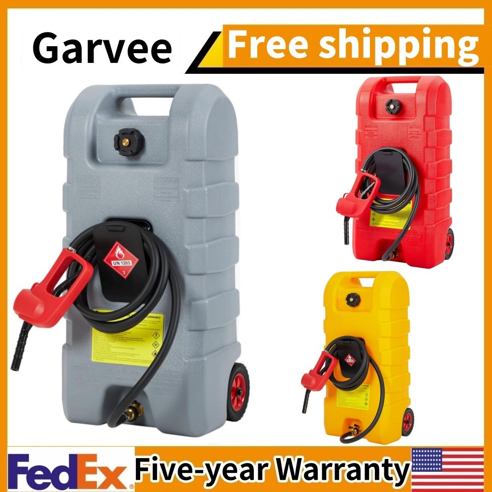 ♠️15 gal Gas Can Gas Tank and Fuel Caddy with Manual Fuel Transfer Pump Heavy-Du