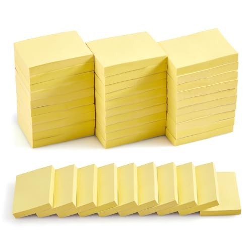 (40 Pads) Sticky Notes 1.5x2 in,Classic Post Self Stick Pad Its, Clean Yellow