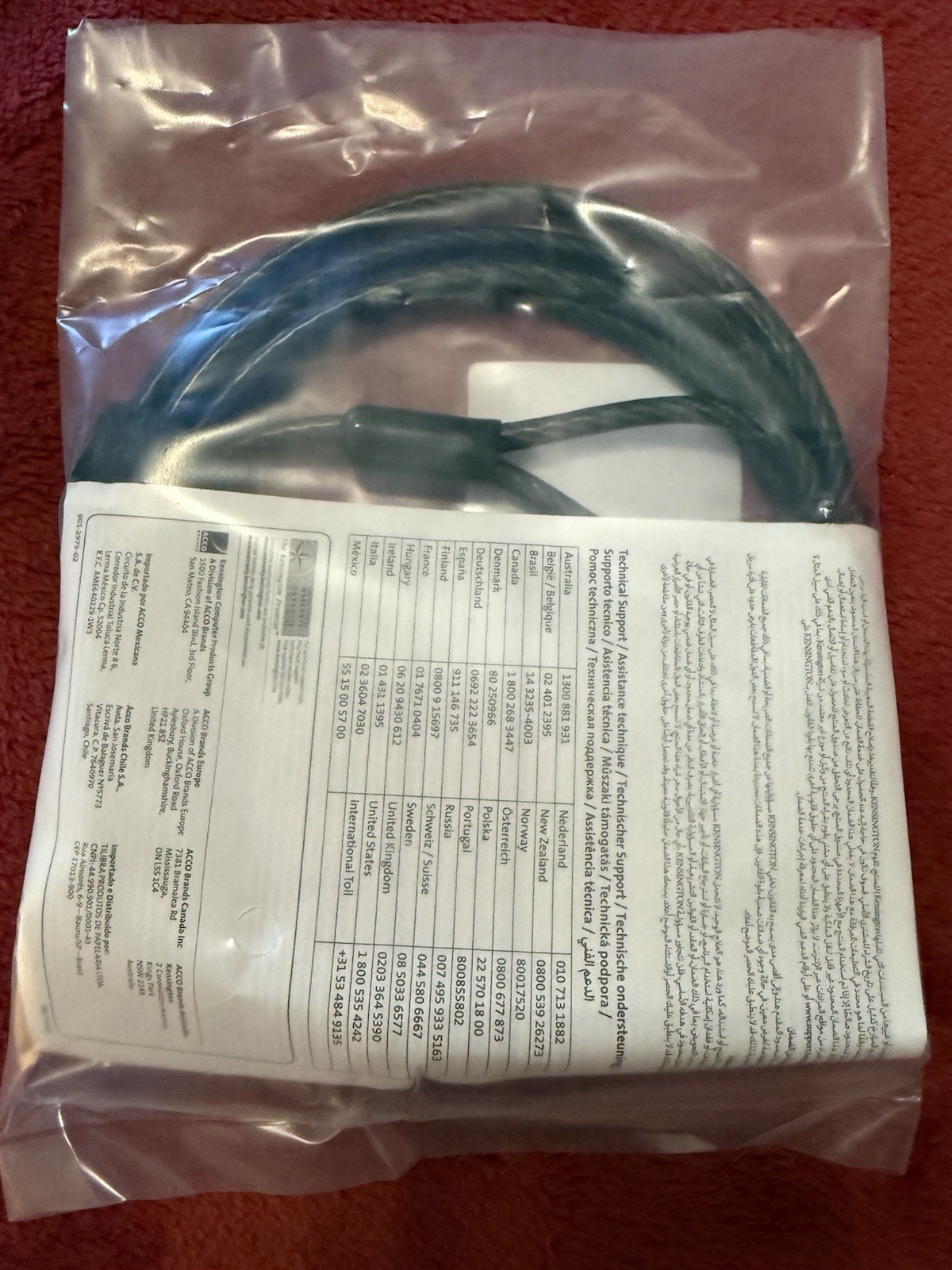 Kensington Laptop Computer MicroSaver Security Cable W/lock +Key #K65042M NEW