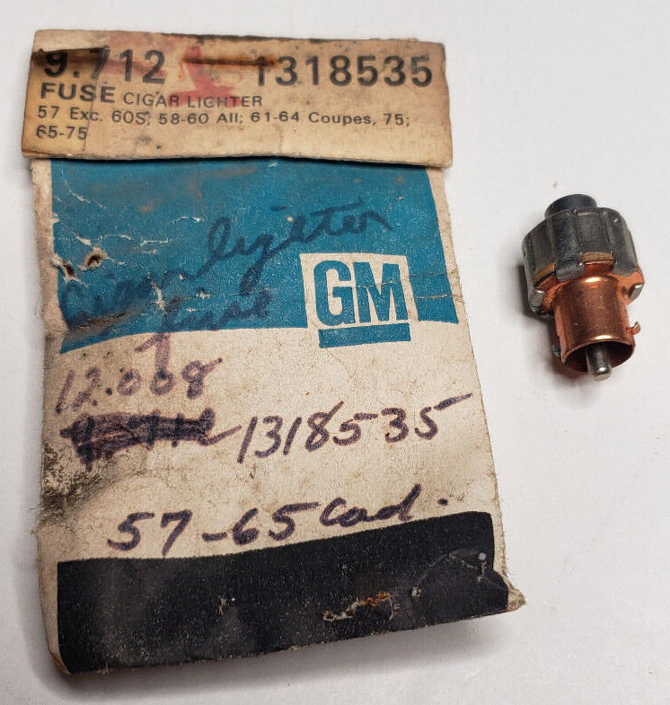 GM Cadillac Cigar/Cigarette Lighter Fuse OEM 1318535 Rear Seat