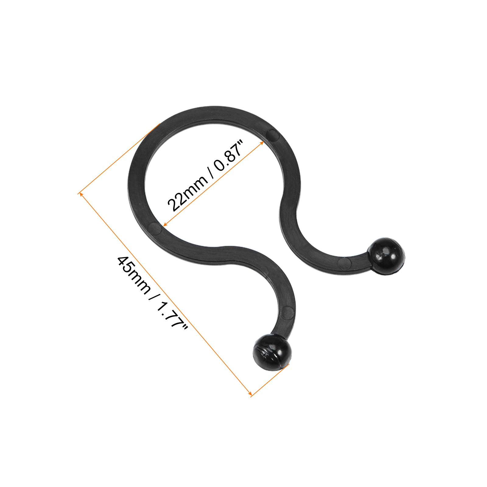 Twist Lock Cable Ties Wire Management-0.87-inch / Black / 50Pcs