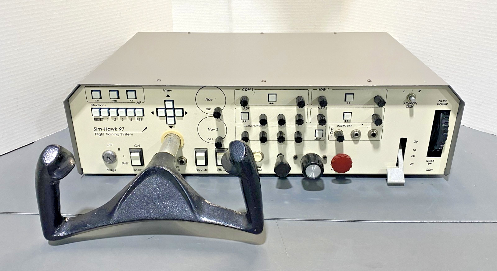 Control Vision Sim-Hawk 97 Flight Training System Panel Unit Power Tested Read