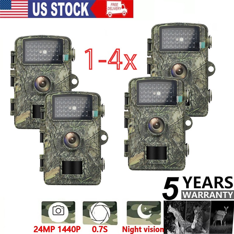 Wildlife Hunting Trail Camera Full HD 1440P Night Vision Motion Waterproof Cam