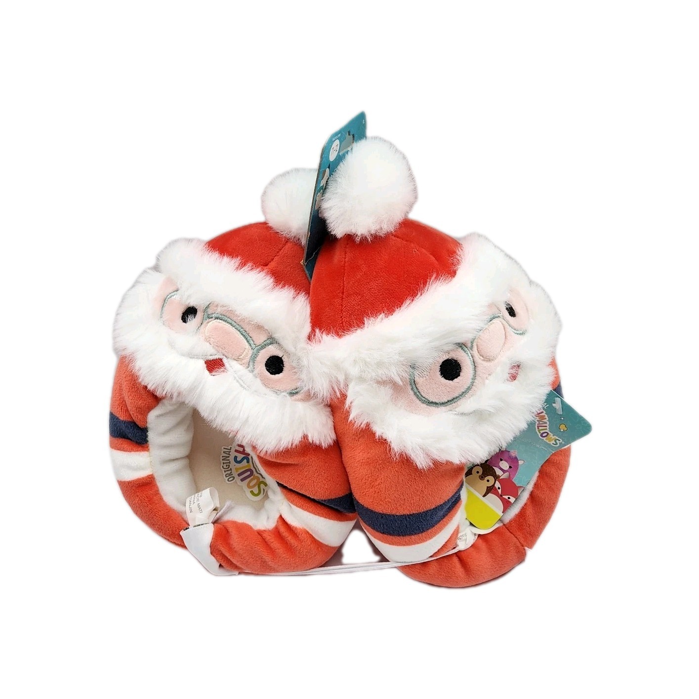 NWT Squishmallows Toddler Kids Christmas Santa Slippers 11-12