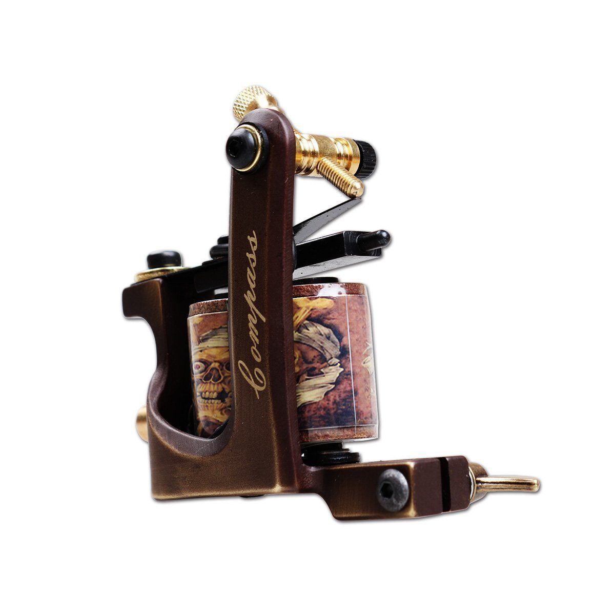TOP PRO LEVEL Compass Brass Tattoo Machine 2 gun Straight Shader Circle Liner