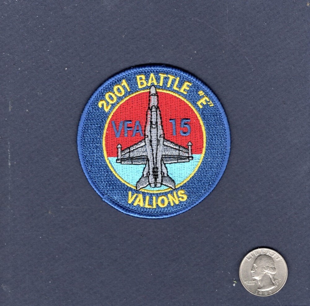 VFA-15 VALIONS Battle E 2001 US NAVY F-18 HORNET Squadron Bullet Patch