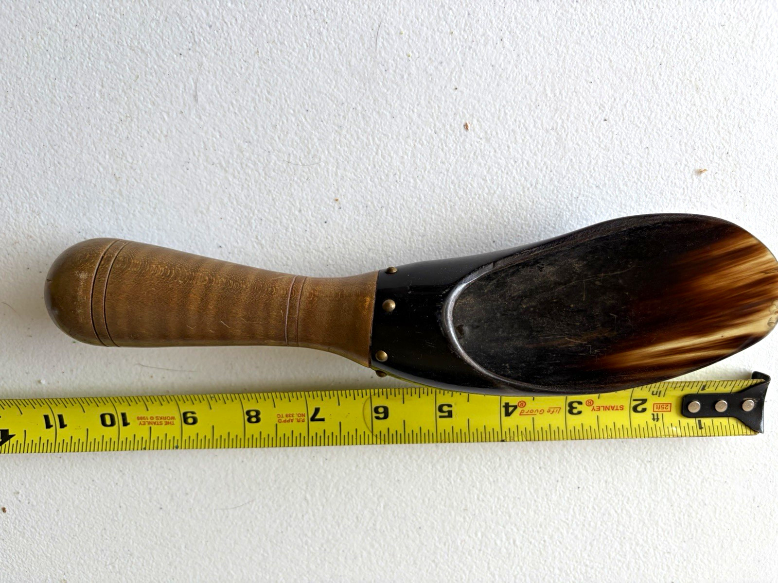 Vintage Horn Scoop Wood Handle