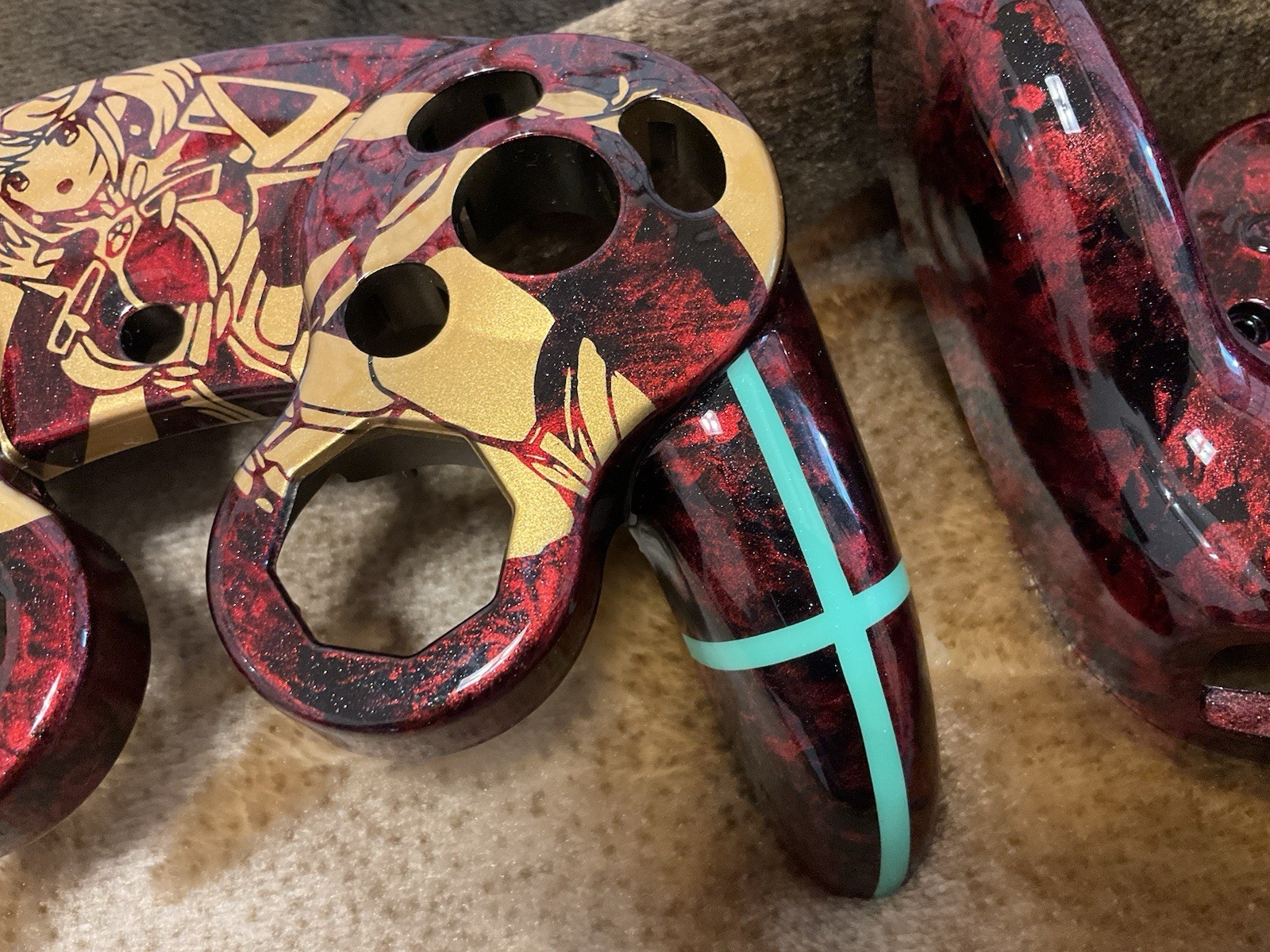 Custom Controller Paint Pyra Housing Shell Cover Nintendo GC NGC Gamecube