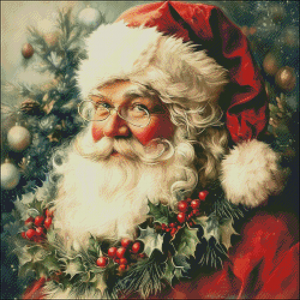 Santa Claus 69 - DIY Chart Counted Cross Stitch Patterns Needlework DMC Color