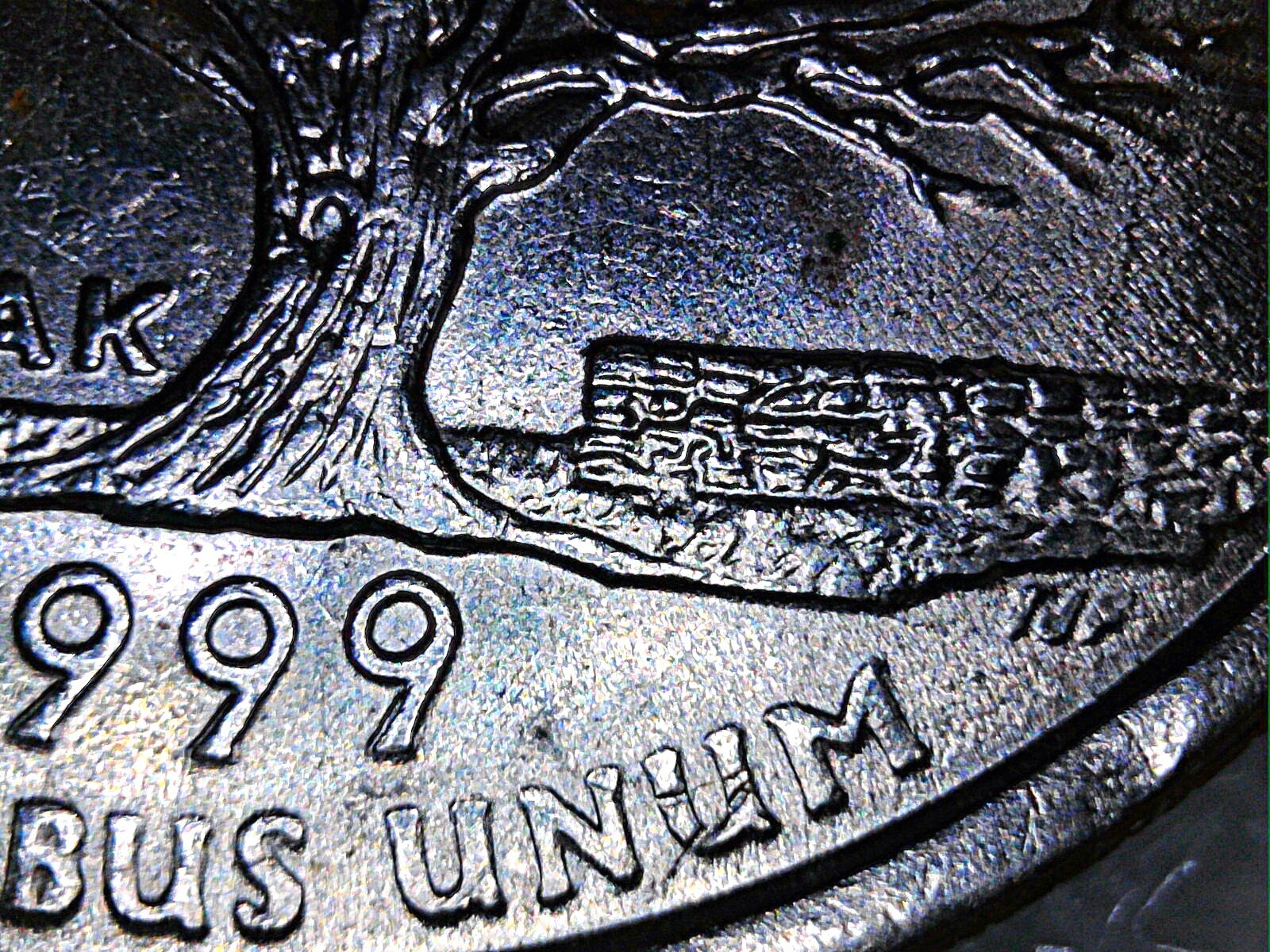 1999 P Connecticut Quarter Oak Tree Multi Errors