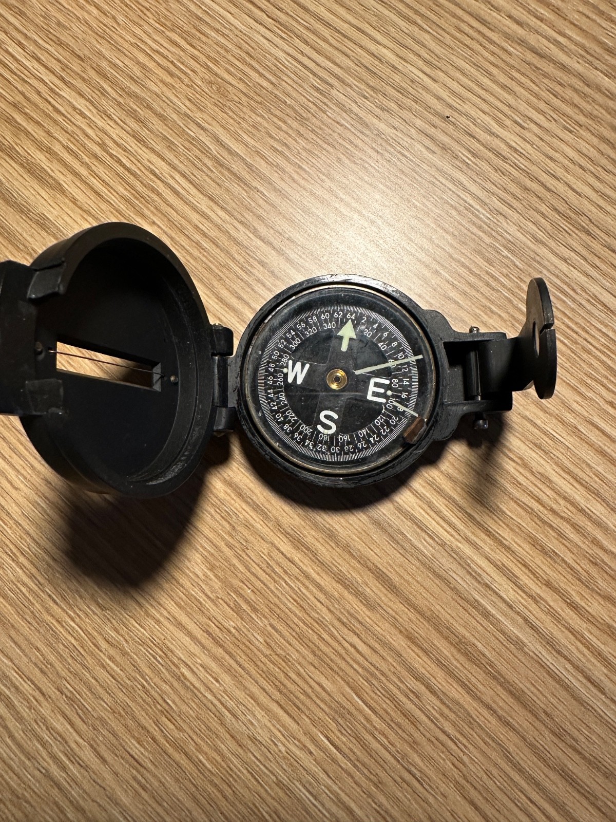 Vintage Japan Lensatic Engineer Directional Compass in Box
