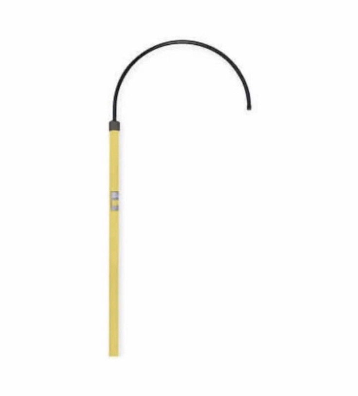 Insulated Utility Hot Stick with Yellow Handle and Curved Black Rescue Hook