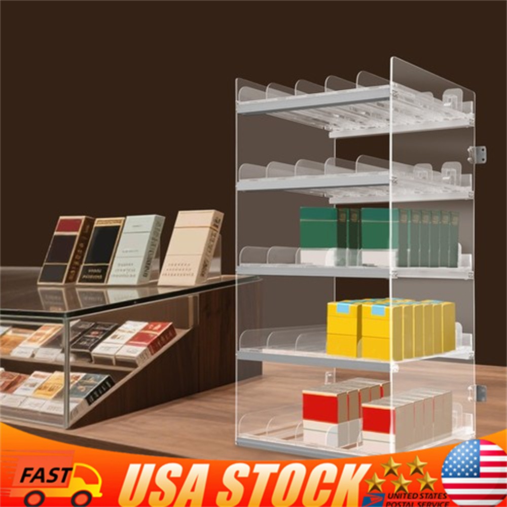 Automatic Cigarette Pusher Tray Cigarette Display Holder Case For Retail Store