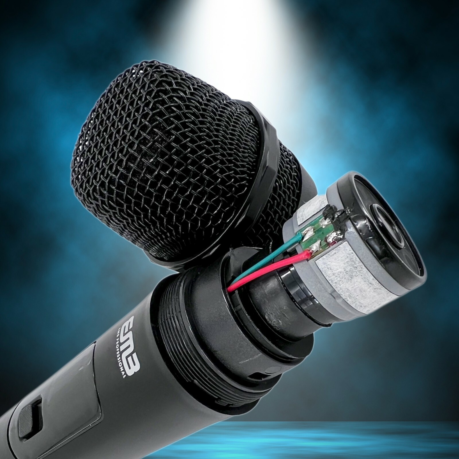 Wireless Microphone Dual Handheld 2 x Mic Cordless Receiver for Church / Karaoke