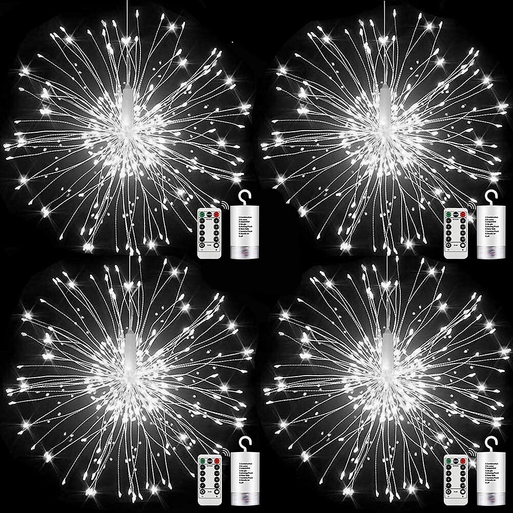 4 Packs Led Lights String Lights 8 Modes Battery Operated with 4 Remotes