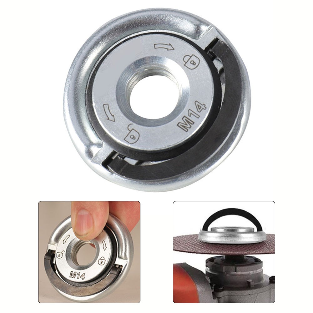 M14 Quick Release Flange Nut & Chuck Plate for Angle Grinder Self-Locking Tool