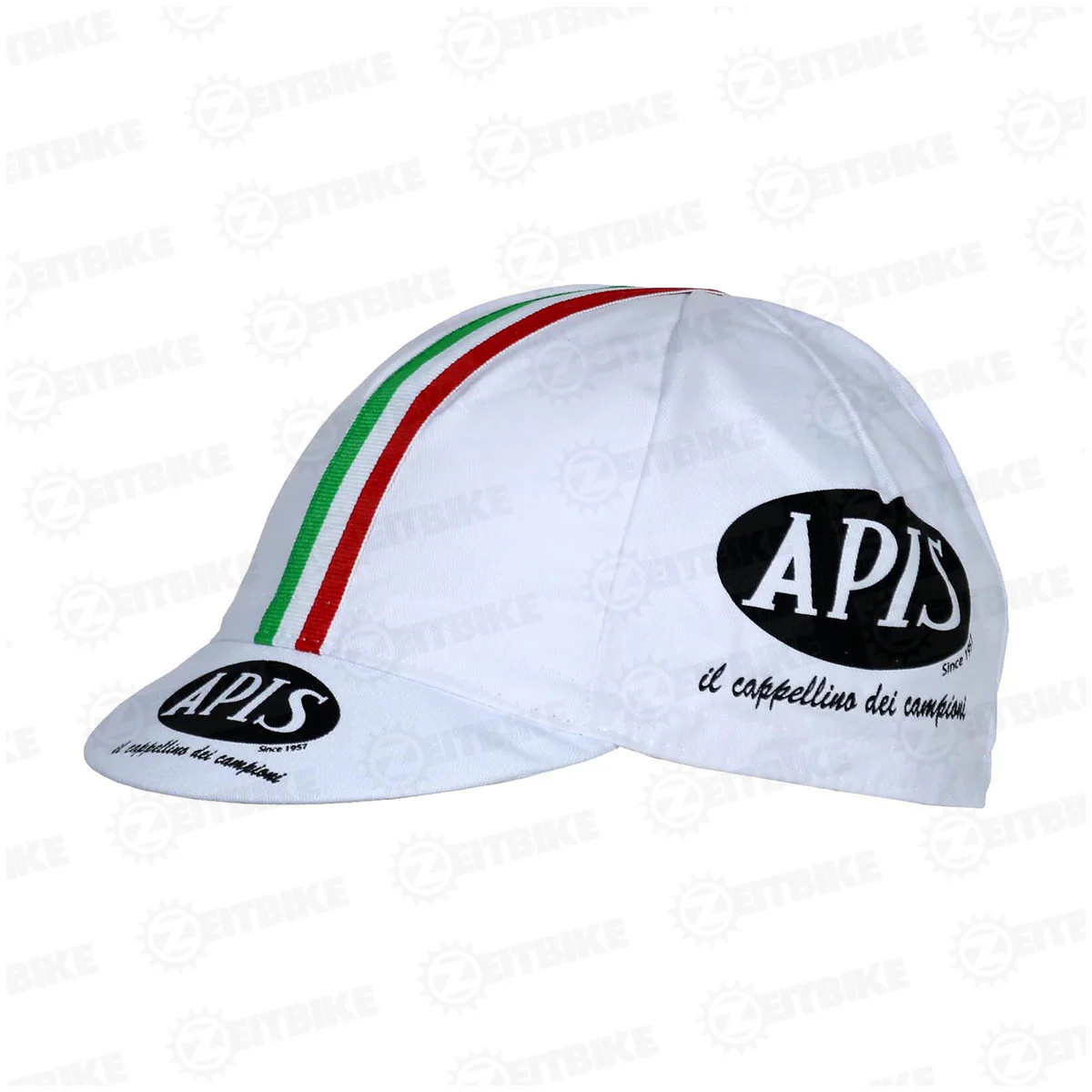 Vintage Cycling Cap Retro Bike Hat - White, Made in Italy