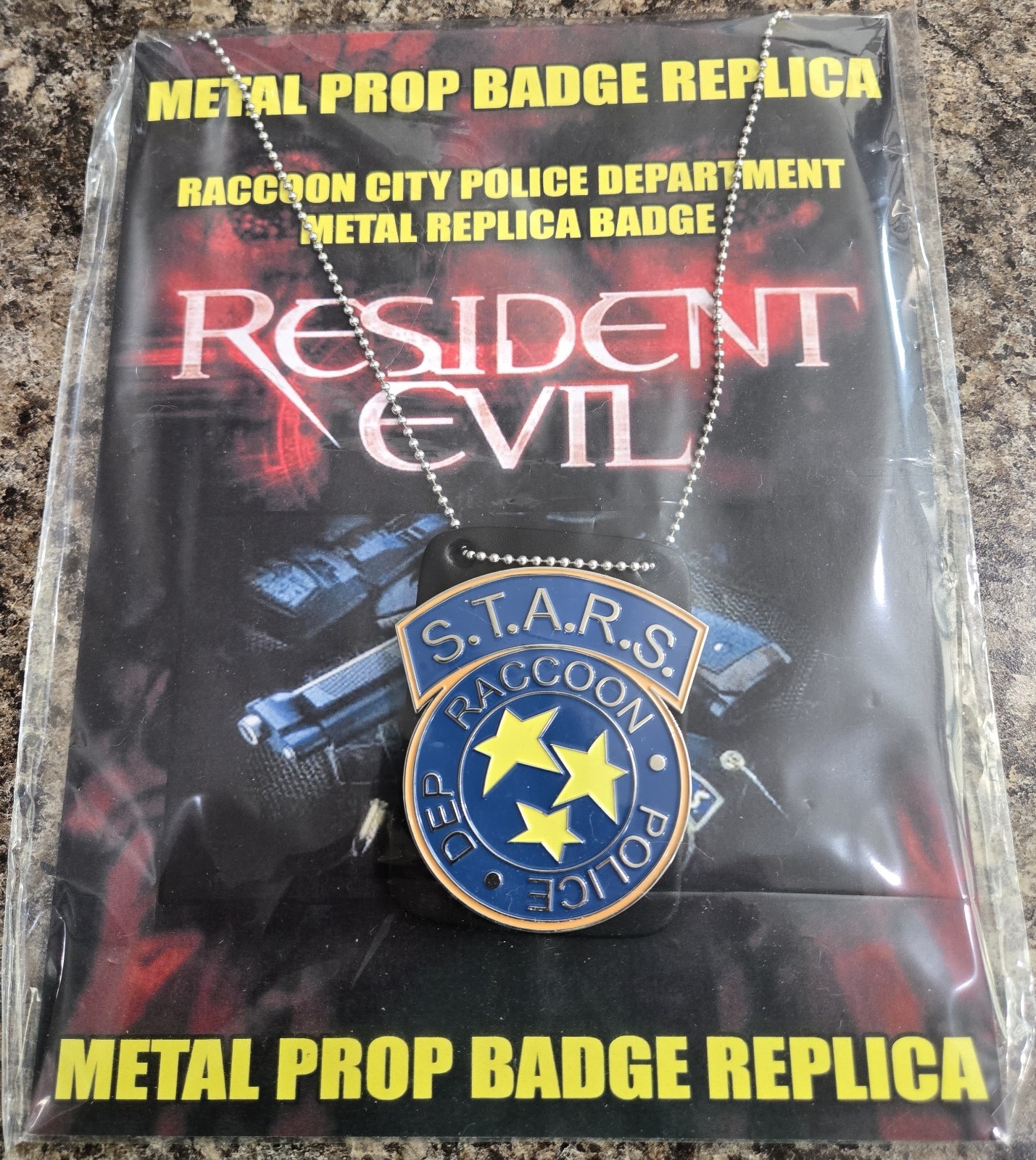 Resident Evil Metal Prop Badge Replica STARS Racoon Police DEP